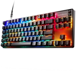 Tastatura Gaming Mecanica SteelSeries Apex 9 TKL USB-C iluminare RGB Layout UK model 2023 Switch Ajustabil (Negru) 