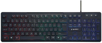 Tastatura multimedia Gembird KB-UML3-02 USB Layout US Negru 