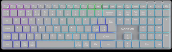 Tastatura wireless CANYON CNS-HBTK11G Layout UK/US RGB Dual Mode (Gri) 