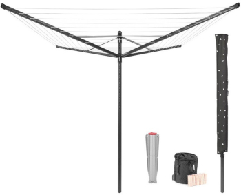 Brabantia Lift-O-Matic 1003467 Outdoor 50 m Inaltime reglabila Ropa metalica pentru sapat Geanta Geanta cu cleme Rezistent la coroziun 