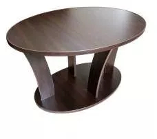 Masuta cafea Ovala cu role wenge 94 x 54 x 64 cm 