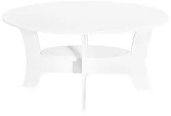 Masuta cafea Roma ovala MDF Alb 100 x 55 x 58 cm 