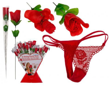 Rose with red G-string - Trandafir ce Ascunde o Pereche de Bikini Rosii 