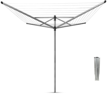 Spatiu exterior Brabantia Lift-O-Matic 90300269 60 m Inaltime reglabila Ropa metalica pentru sapat Rezistent la coroziune Inox 