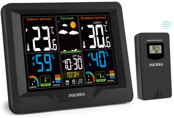 Statie meteo cu transmitator exterior ecran LCD 16.5x12.8x2.8 cm 