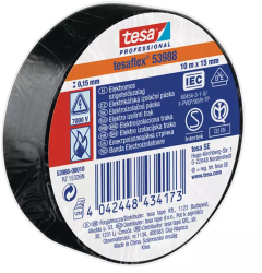 Tesa - Banda electroizolatoare PVC negru 20mx19mm 