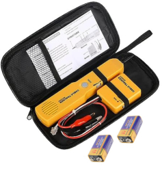 Tester continuitate cablu Detector scurt circuit - intrerupt Husa protectie si 2 baterii 9V incluse Galben 