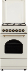 Aragaz Rustic Samus SR550EL3C1 3 arzatoare pe gaz + 1 electric Aprindere electrica Cuptor electric 48 l 3 functii 2200 W timer mecanic 
