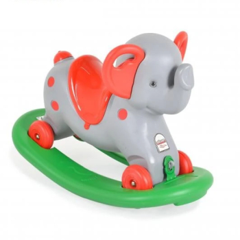 Balansoar elefant 2 in 1 cu roti si platforma detasabila Pilsan Grey