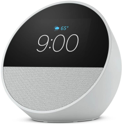 Boxa inteligenta Amazon Echo Spot 2024, Display 2.83", Wi-Fi, Bluetooth, Alb
