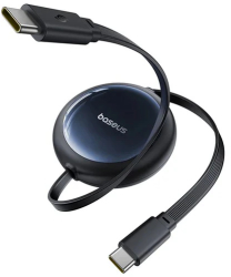 Cablu alimentare si date Baseus Nomos Fast Charging Data Cable pentru smartphone retractabil USB Type-C la USB Type-C 100W 1.5m negru 