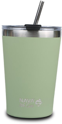 Cana termoizolanta cu pai Nava 450 ml verde 