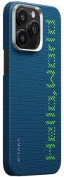 Husa Pitaka Tactile Woven Aramida pentru iPhone 16 Pro Max MagSafe Hello World 