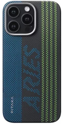 Husa de protectie Pitaka MagEZ 5 pentru iPhone 16 Pro Max Aries Tactile Woven Fosforescenta 