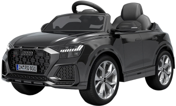 Masinuta electrica Chipolino Audi RS Q8 cu scaun din piele si roti EVA black 