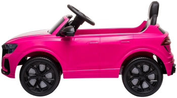 Masinuta electrica Chipolino Audi RS Q8 cu scaun din piele si roti EVA pink 