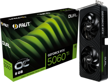 Placa video Palit nVidia GeForce RTX 5060 Ti DUAL OC 8GB GDDR7 128 bit 