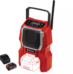 Radio fara cablu Einhell Power X-Change TC-RA 18 Li BT Solo 10 presetari AM si FM + Kit acumulator si incarcator Einhell PXC 4512097 18 V 