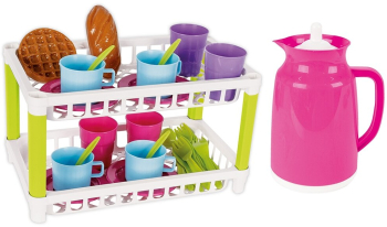 Set de servit ceaiul Pilsan Hamarat Two-Tier Tea pink