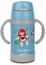Sticla termoizolanta Nava We care 300 ml albastru 