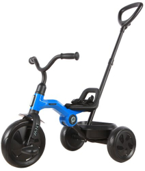 Tricicleta pentru copii QPlay Ant Plus Albastru navy cu roti din spuma EVA pliere compacta cosulet pentru jucarii