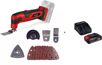 Unealta multifunctionala fara fir Einhell TC-MG 18 Li-Solo + Kit acumulator si incarcator Einhell PXC 4512097 18 V 2.5Ah max 720 W 