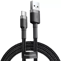 Cablu Baseus Cafule USB USB-C 2A 2m gri+negru 