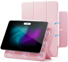 Husa Cu Grad Ridicat de Protectie pentru iPad Air 13 2024/Pro 12.9 2020/2021/2022 X47 TPU Soft Rose 