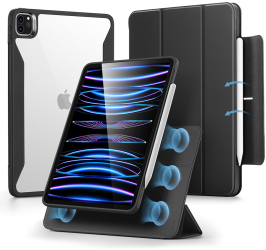 Husa Cu Grad Ridicat de Protectie pentru iPad Pro 11 2021/2022 D49 Hard Plastic Intense Dark 