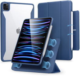 Husa Cu Grad Ridicat de Protectie pentru iPad Pro 11 2021/2022 D50 Hard Plastic Bleumarin 