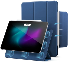 Husa Cu Grad Ridicat de Protectie pentru iPad Pro 11 2024 X63 TPU Bleumarin