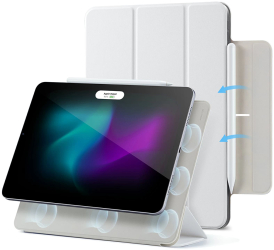 Husa Cu Grad Ridicat de Protectie pentru iPad Pro 11 2024 X66 TPU Pearl White 