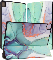 Husa Cu Grad Ridicat de Protectie pentru iPad Pro 13 2024 X31 MicroTwine Green Forest Time 