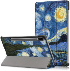 Husa Protectie pentru Samsung Galaxy Tab S8 Ultra/S9 Ultra SoL Compact F47 Nanotextil Starry Night 