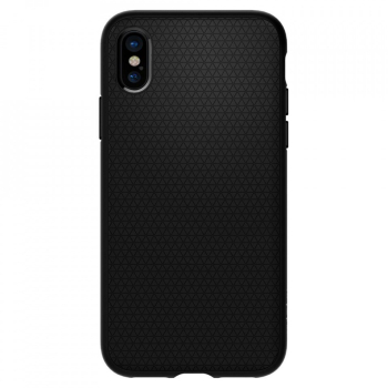 Husa pentru iPhone X / iPhone XS - Spigen Liquid Air - Matte Black 