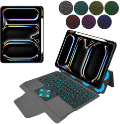 Husa Protectie cu Tastatura pentru iPad Pro 11 2024 Q78 Lexgard Deep Dark 