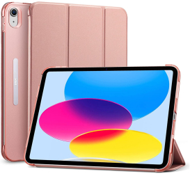 Husa Protectie pentru iPad 10 2022 10.9 SoLSiA C68 Piele ecologica Golden Rose 