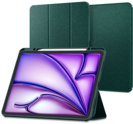 Husa Protectie pentru iPad Air 13 2024 C49 Nailon Midnight Lucky Green