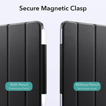 Husa Protectie pentru iPad mini 6 2021 SoL Compact S20 Piele ecologica Negru 