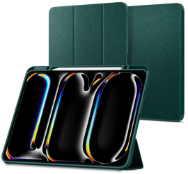 Husa Protectie pentru iPad Pro 13 2024 M65 Nailon Midnight Lucky Green 