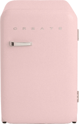 Mini frigider Retro CREATE 107 litri roz pastel/silver 