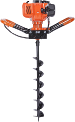 Motoburghiu pe benzina Evotools GEA 520 EPTO putere 2.2 CP 52 CC 2 timpi 3000 rpm contine burghiu 80 cm lungime si 15 cm diametru 