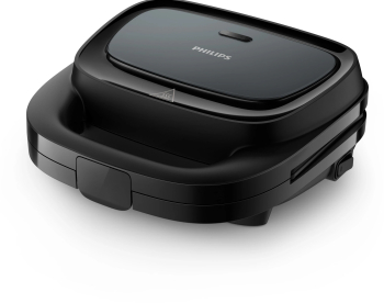 Sandwich-maker Philips HD2331/90 Seria 3000 750W pentru sandwich-uri triunghi plite neaderente comutator pornit/oprit lumini indicatoare 