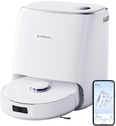Robot de aspirare Narwal Freo X Ultra CP-ZD-A00021-00-00 aspirator&mop&statie inteligenta de incarcare 8200Pa senzor Tri-laser perie spe 