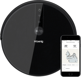 Robot de aspirat cu mop H.Koenig SWRC130 2500 mAh negru 