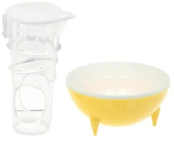 Storcator manual portabil fructe reutilizabil din plastic cu capac ideal pentru casa si calatorii Gonga® Transparent 