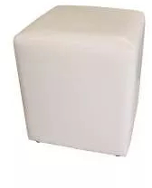 Taburet Cub Piele Bej 38 x 42 x 38 cm