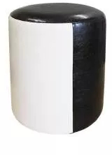 Taburet Tub Piele Bej-Wenge 33 x 41 cm