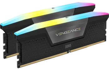 Memorii Corsair Vengeance RGB Black Intel XMP 3.0, 96GB (2x48GB), DDR5-6400MHz, CL32, Dual Channel 