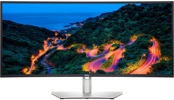 curbat Dell 34" IPS U3423WE, WQHD (3440x1440), HDMI, DisplayPort, Boxe (Argintiu) - imagine 1